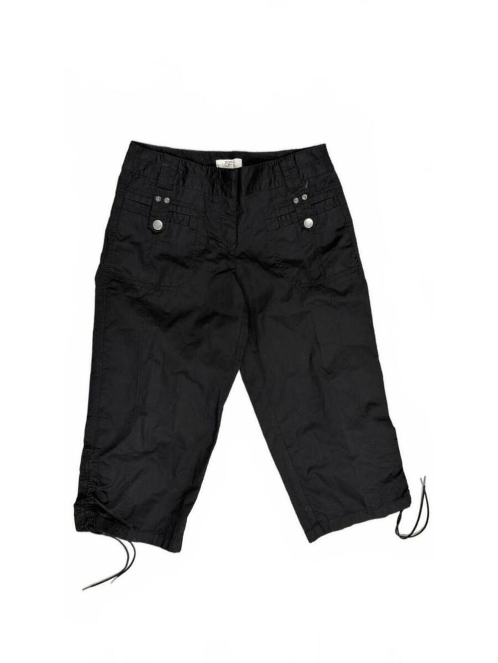 Ann Taylor Loft Petites Marisa Black Capri Cargo Pants Size 0P